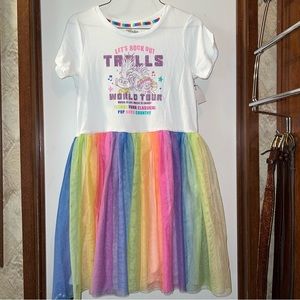 DreamWorks Trolls World Tour Girls Size XL 14 16 New NWOT Rainbow Dress